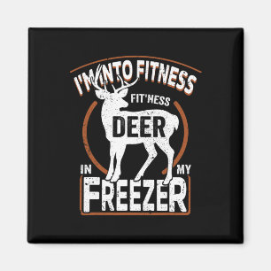 Ich bin in Fitness Deer Freezer Vater Hunter Dee Magnet