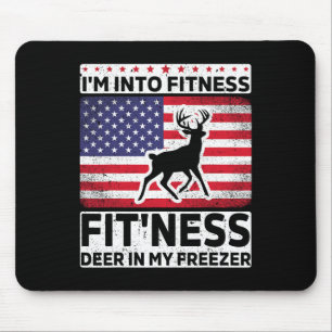 Ich bin in Fitness Deer Freezer Vater Hunter Dee Mousepad