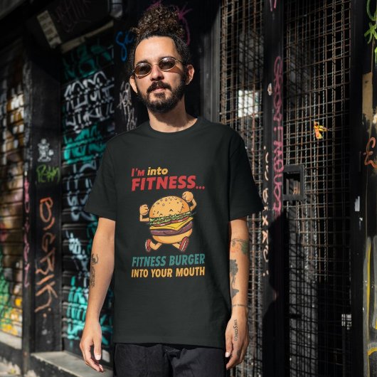 Ich bin in Fitness. Fit Burger in meinem Mund T-Shirt