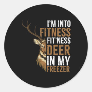 Ich bin in Fitness Fitness Hirsch in meinem Freeze Runder Aufkleber