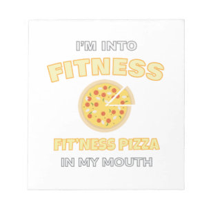 Ich bin in Fitness Fit'ness Pizza in meinem Notizblock