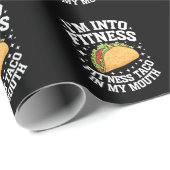 Ich bin in Fitness Fitness Taco in meinem Mund-Fun Geschenkpapier (Rolleneckpunkt)
