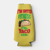 Ich bin in Fitness Fit'ness Taco in meinem Mund ka Flaschenkühler (Vorderseite)