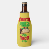 Ich bin in Fitness Fit'ness Taco in meinem Mund ka Flaschenkühler (Flaschenvorderseite)