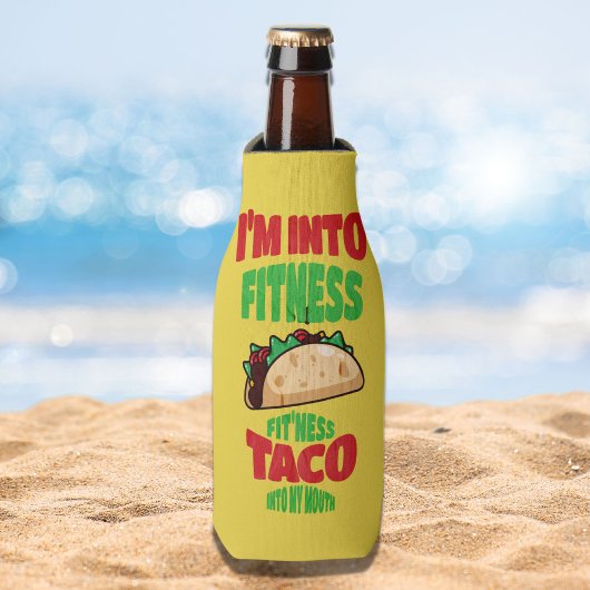 Ich bin in Fitness Fit'ness Taco in meinem Mund ka Flaschenkühler