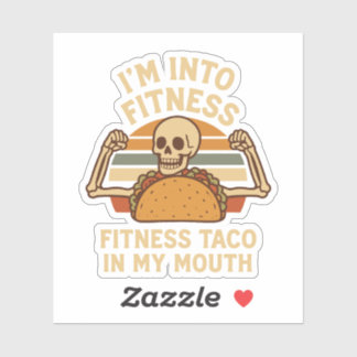 Ich bin in Fitness, Fitness Taco in My Mouth Funny Aufkleber