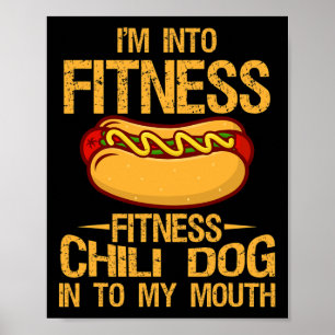 Ich bin in Fitness Gym Workouts Vintager Chili Hun Poster