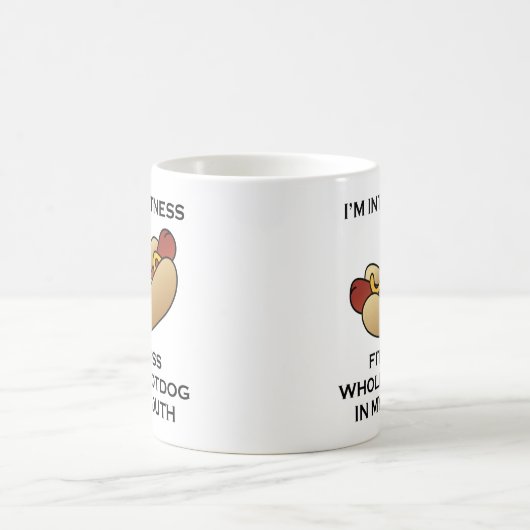 Ich bin in Fitness-Hotdog Kaffeetasse (Mittel)