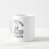 Ich bin in Fitness Kaffeetasse (Vorderseite Links)