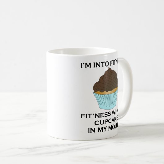 Ich bin in Fitness-kleinen Kuchen Kaffeetasse (VorderseiteRechts)