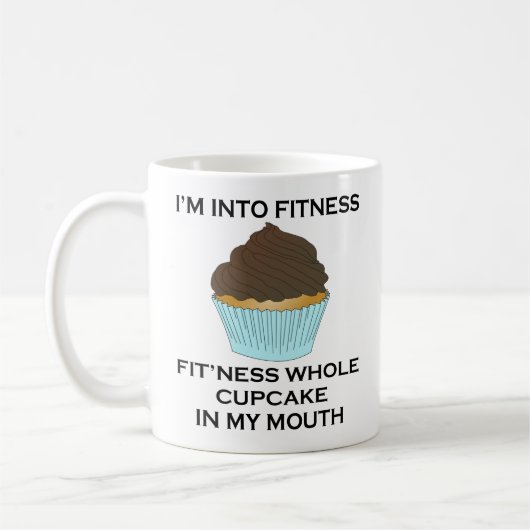 Ich bin in Fitness-kleinen Kuchen Kaffeetasse (Links)