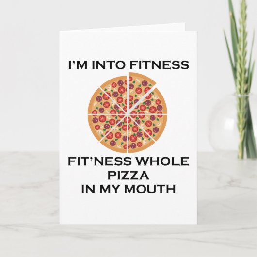 Ich bin in Fitness Pizza Karte (Vorderseite)