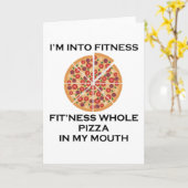 Ich bin in Fitness Pizza Karte (Gelbe Blume)