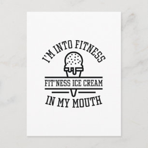 Ich bin in Fitness Postkarte