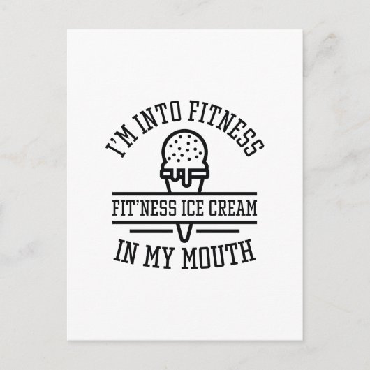 Ich bin in Fitness Postkarte (Vorderseite)