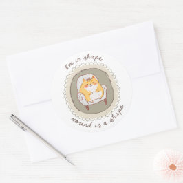 Ich bin in Form Runder Aufkleber