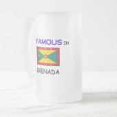 Ich bin in GRENADA berühmt Mattglas Bierglas (Vorderseite Links)