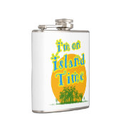 Ich bin in Island Time Flachmann (Rechts)