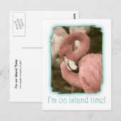 Ich bin in Island Time Postkarte (Vorne/Hinten)