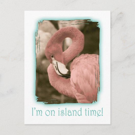 Ich bin in Island Time Postkarte (Vorderseite)