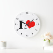 Ich bin in Liebe Große Wanduhr (Zuhause)
