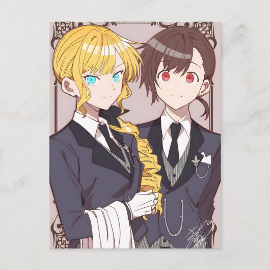 Ich bin in Liebe mit dem Elend | Rae and Claire Postkarte (Vorderseite)