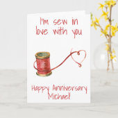 Ich bin in Liebe mit dem Thread-Jubiläum Karte (Gelbe Blume)