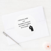 Ich bin in Liebe mit dir gefallen.. Runder Aufkleber (Umschlag)