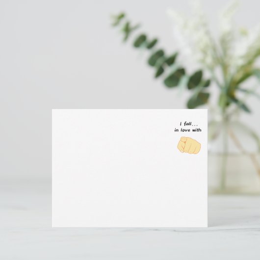 Ich bin in Liebe mit dir Postkarte (Stehend Vorderseite)