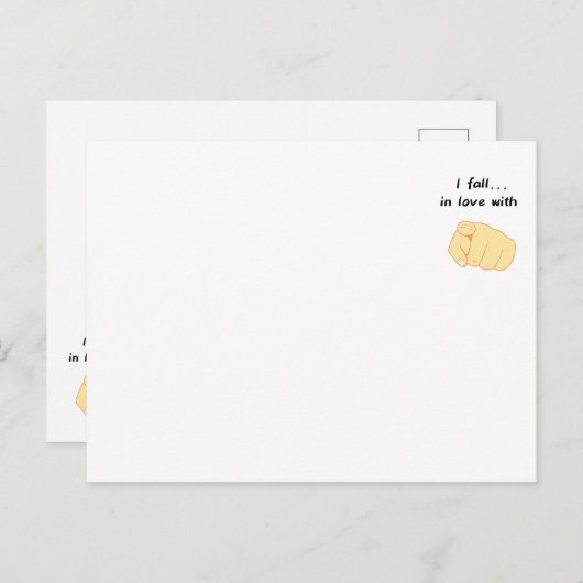 Ich bin in Liebe mit dir Postkarte (Vorne/Hinten)