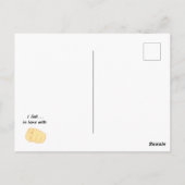 Ich bin in Liebe mit dir Postkarte (Rückseite)