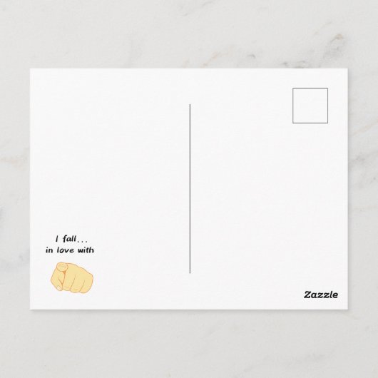 Ich bin in Liebe mit dir Postkarte (Rückseite)