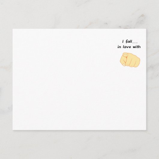 Ich bin in Liebe mit dir Postkarte (Vorderseite)