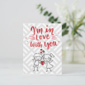 Ich bin in Liebe mit dir Postkarte (Stehend Vorderseite)