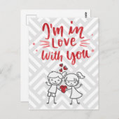 Ich bin in Liebe mit dir Postkarte (Vorne/Hinten)