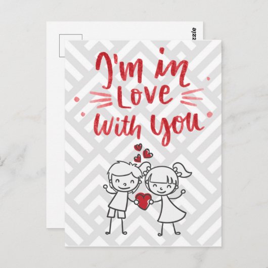 Ich bin in Liebe mit dir Postkarte (Vorne/Hinten)