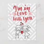 Ich bin in Liebe mit dir Postkarte (Vorderseite)