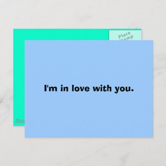 Ich bin in Liebe mit dir. Postkarte (Vorne/Hinten)