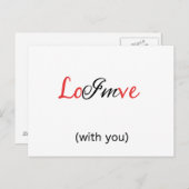 Ich bin in Liebe (mit dir) - Rebus Puzzle-Karte! Postkarte (Vorne/Hinten)