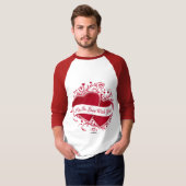 Ich bin in Liebe mit dir! Rote Herzen T-Shirt (Vorne ganz)