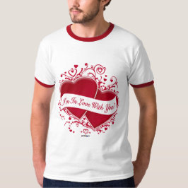 Ich bin in Liebe mit dir! Rote Herzen T-Shirt