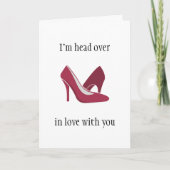Ich bin in Liebe mit dir über Heels hinweg Karte (Vorderseite)