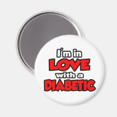Ich bin in Liebe mit einem Diabetiker Magnet (Vorderseite/Rückseite)