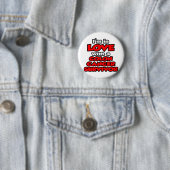 Ich bin in Liebe mit einem Doppelkrebsüberlebnis Button (Beispiel)
