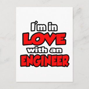 Ich bin in Liebe mit einem Ingenieur Postkarte