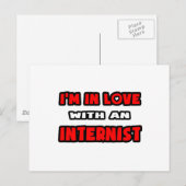 Ich bin in Liebe mit einem Internisten Postkarte (Vorne/Hinten)