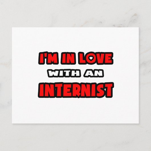 Ich bin in Liebe mit einem Internisten Postkarte (Vorderseite)