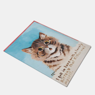 Ich bin in Liebe mit einem netten Kitten (ich selb Fußmatte