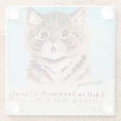 Ich bin in Liebe mit einem netten Kitten (ich selb Glasuntersetzer (Rückseite)