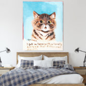 Ich bin in Liebe mit einem netten Kitten (ich selb Leinwanddruck (Insitu (Schlafzimmer))